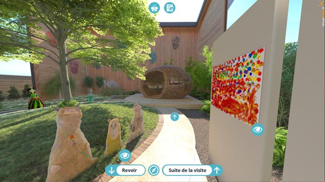 Exemple de visite virtuelle 3D avec contenu photo : le musée virtuel