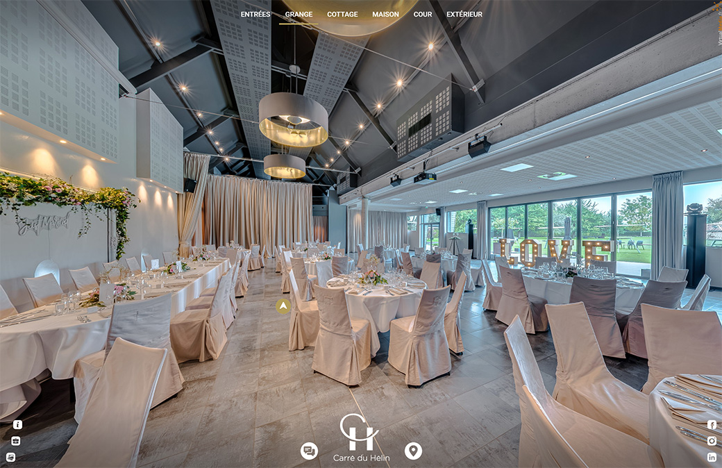 Carré du Hélin : la grange en configuration mariage