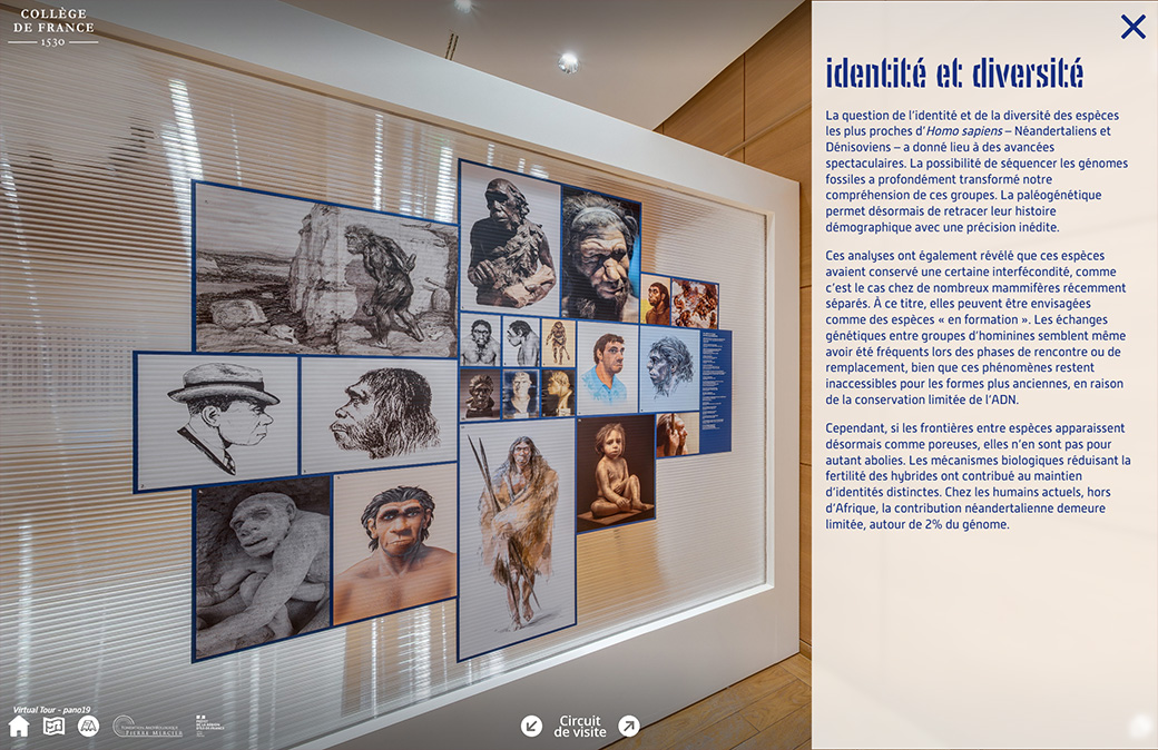 visite virtuelle exposition préhistoire - point d'information